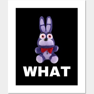 "WHAT" Ironic Funny FNAF Bonnie Plush Meme Posters and Art